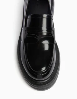 BERSHKA Mocasín antifaz suela track Negro Flash Sale