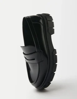 BERSHKA Mocasín suela track hombre Negro Store