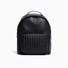 BERSHKA Mochila efecto piel Negro New