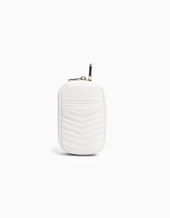 BERSHKA Monedero acolchado detalle Blanco Cheap