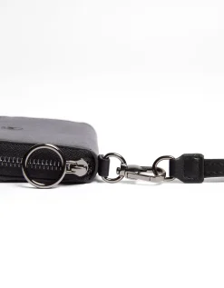 BERSHKA Monedero asa Negro New