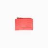 BERSHKA Monedero efecto charol grabado estampado animal Rojo Outlet