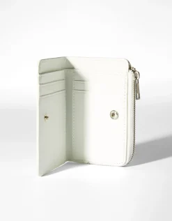 BERSHKA Monedero print mariposas Blanco Sale