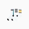 BERSHKA Pack 3 calcetines print damero Blanco Sale