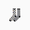 BERSHKA Pack 2 calcetines print damero Negro Cheap