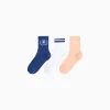 BERSHKA Pack 3 calcetines sport Naranja Sale