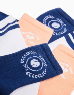 BERSHKA Pack 3 calcetines sport Naranja Sale