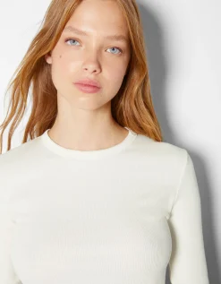 BERSHKA Pack 2 camisetas manga larga rib Multicolor Flash Sale