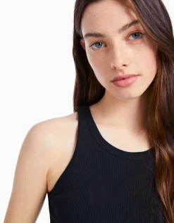 BERSHKA Pack 2 camisetas sin mangas rib Multicolor Sale