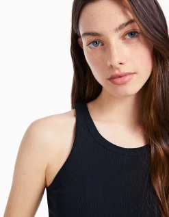 BERSHKA Pack 2 camisetas sin mangas rib Multicolor Best