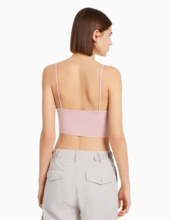 BERSHKA Pack 3 tops tirantes cropped Multicolor Fashion