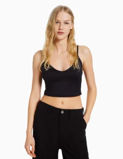 BERSHKA Pack 3 tops tirantes cropped Multicolor Fashion