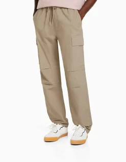 BERSHKA Pantalón cargo stoppers Negro Shop