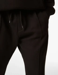 BERSHKA Pantalón felpa jogger Negro Best