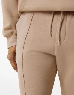 BERSHKA Pantalón felpa jogger Camel New