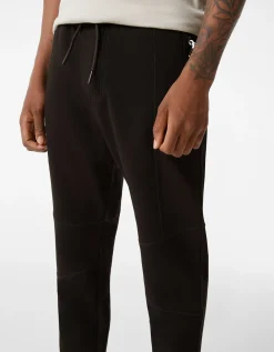 BERSHKA Pantalón felpa jogger cortes Gris Store