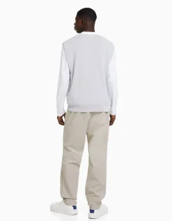 BERSHKA Pantalón loose algodón Negro Shop