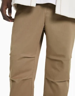 BERSHKA Pantalón loose algodón Negro Sale