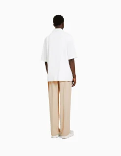 BERSHKA Pantalón sastrero semi jogger wide fit Negro Best Sale