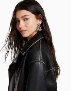 BERSHKA Pendientes grandes bolitas Plata Shop