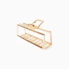 BERSHKA Pinza rectangular efecto metal Oro Clearance