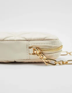 BERSHKA Porta teléfono acolchado Crudo Hot