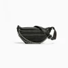 BERSHKA Riñonera efecto piel Negro Clearance