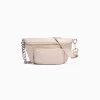 BERSHKA Riñonera tejido cremalleras Crudo Cheap
