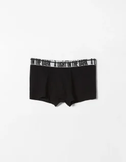 BERSHKA Set 3 boxers lettering Negro Fashion