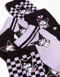 BERSHKA Set 3 calcetines Kuromi Negro Hot