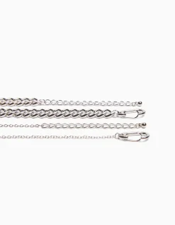 BERSHKA Set 2 collares anillo Plata Best Sale