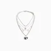BERSHKA Set 4 collares cadena Plata New