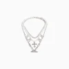 BERSHKA Set 3 collares cadena Plata New
