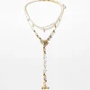 BERSHKA Set 3 collares cruz cadena Oro Flash Sale