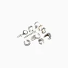 BERSHKA Set 10 pendientes Plata Sale