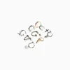 BERSHKA Set 10 pendientes aro Plata Cheap
