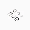 BERSHKA Set 6 pendientes ear cuff Plata Fashion