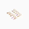 BERSHKA Set 10 pendientes ear cuff charm cruz Oro Best