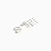 BERSHKA Set 9 pendientes edgy Plata Online