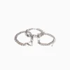 BERSHKA Set 3 pulseras cadenas Plata New