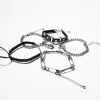 BERSHKA Set 5 pulseras imperdible Negro Cheap