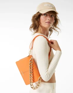 BERSHKA Sobre acordeón cadena Blanco Shop