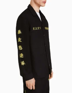 BERSHKA Sobrecamisa bordado TOKYO REVENGERS Negro Cheap