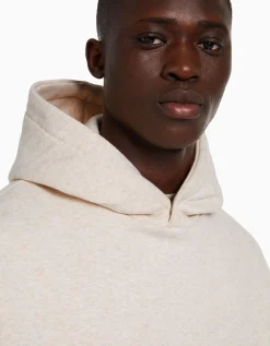BERSHKA Sudadera capucha boxy fit Gris Cheap