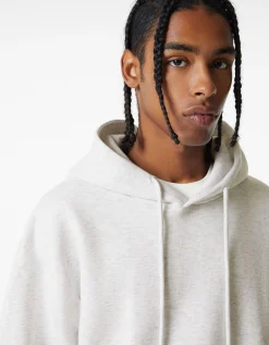 BERSHKA Sudadera capucha oversize Gris Clearance