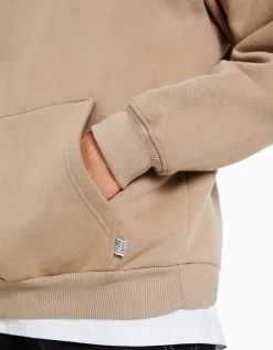 BERSHKA Sudadera capucha oversize Camel Store