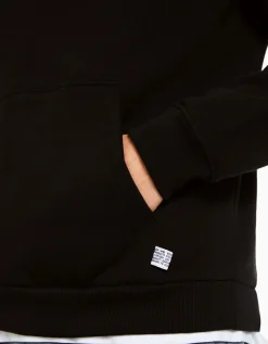 BERSHKA Sudadera capucha oversize Negro Cheap