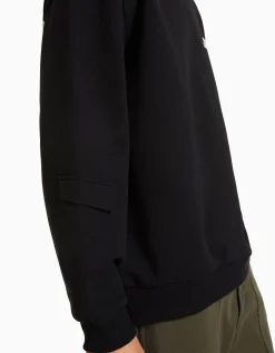 BERSHKA Sudadera oversize print Negro Hot