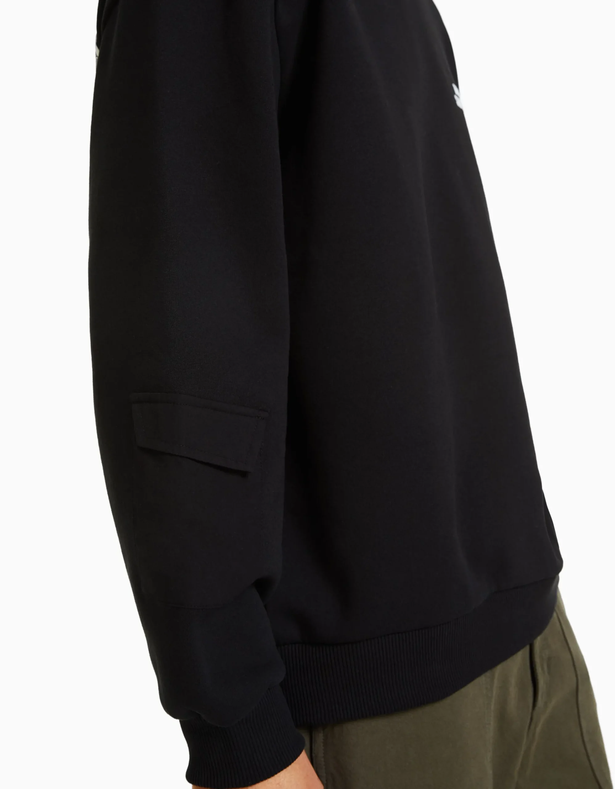 BERSHKA Sudadera oversize print Negro Hot