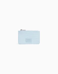 BERSHKA Tarjetero placa grabado estampado animal Azul claro Shop